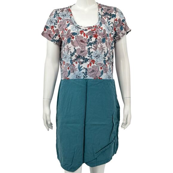 dolan Dresses & Skirts - Dolan Anthropologie Dress Womens Large Fletcher Teal Multi Floral Bloom Spring